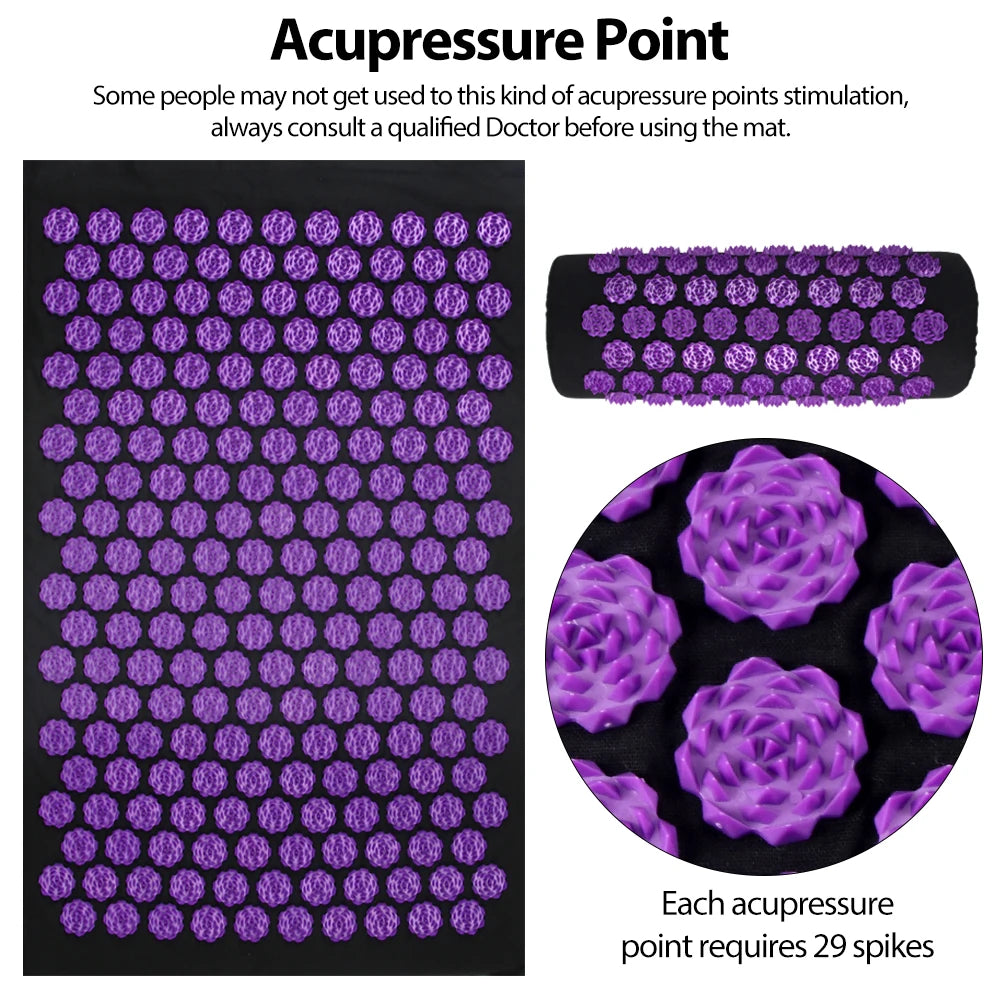 Sokko Acupressure Relief Mat with Neck Pillow